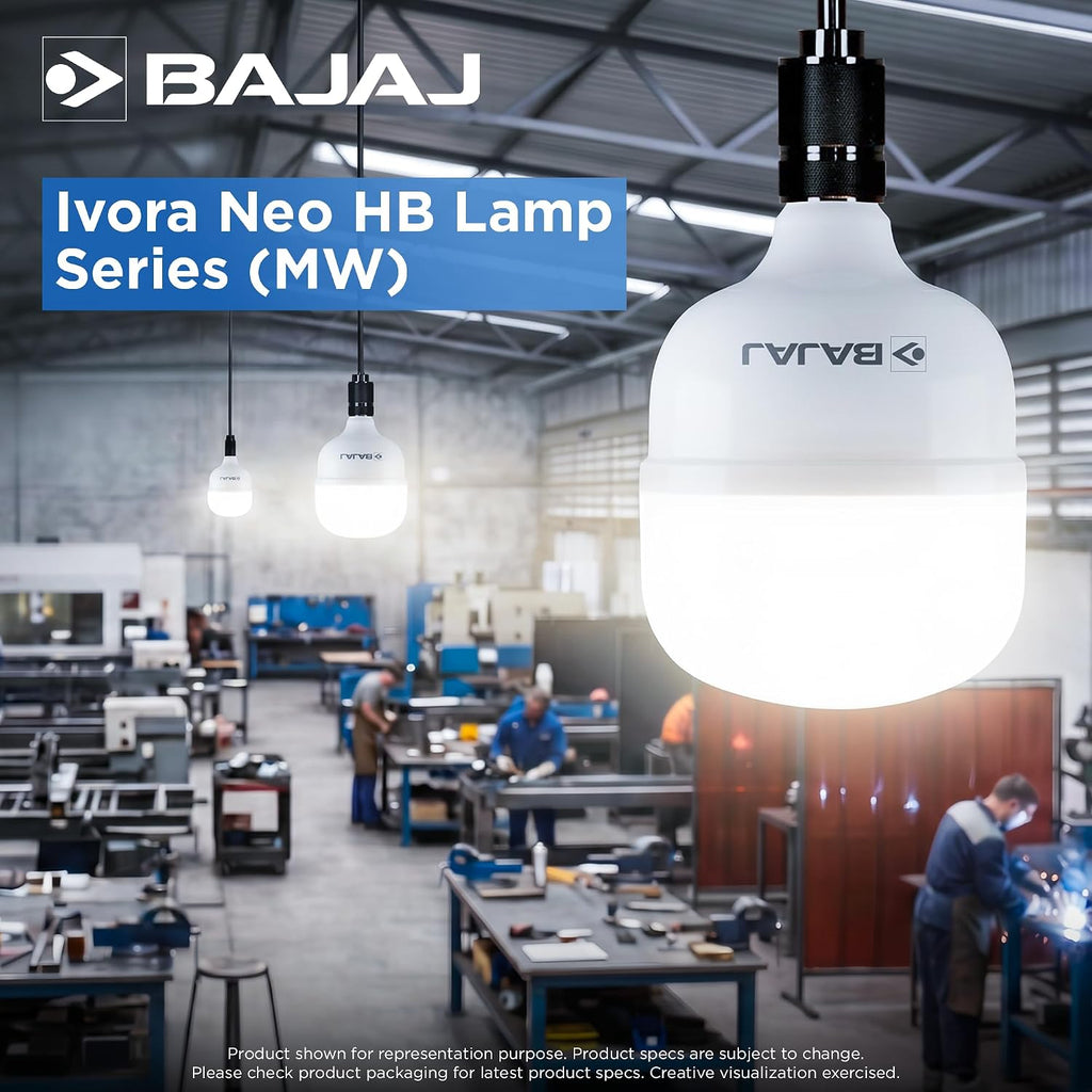 Bajaj Ivora HB HW 60W LED Bulb B22 (CDL, White) | Instant On, Surge Protection | Energy Efficient | 1 Year Warranty