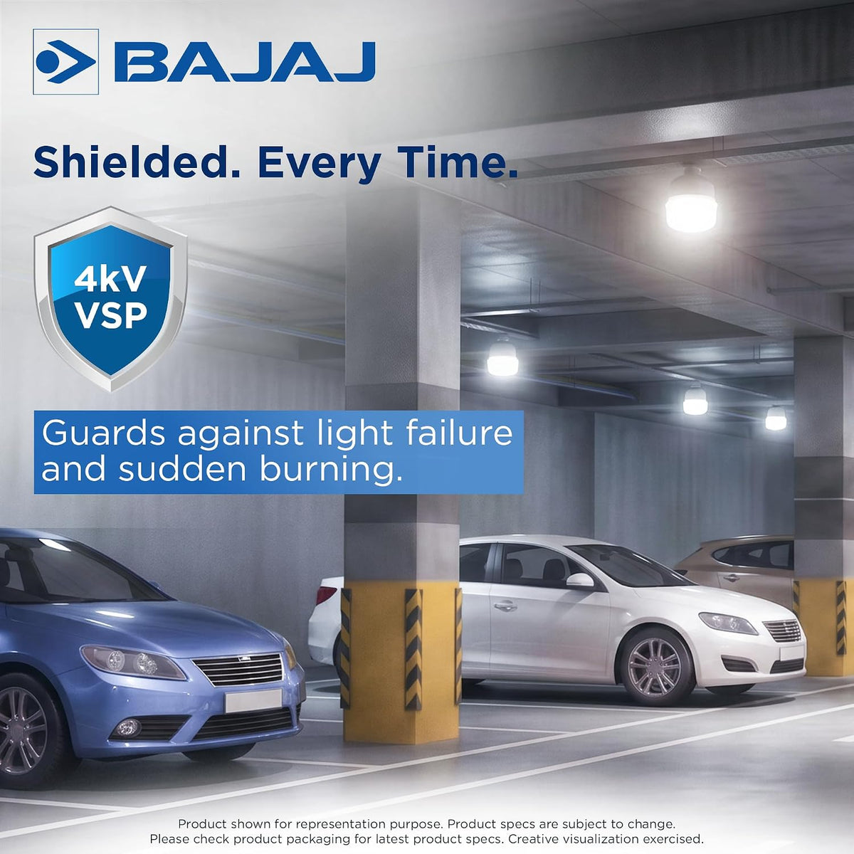 Bajaj Ivora HB HW 60W LED Bulb B22 (CDL, White) | Instant On, Surge Protection | Energy Efficient | 1 Year Warranty