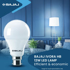 Bajaj Ivora HB LED Lamp 12W CDL B22 | Energy Efficient | Short CIRcuit & Open CIRcuit Protection | EnvIRonmental Friendly | IR, UV Free | LED Bulb For Home | (Pack Of 12) | 1 Yr Warranty