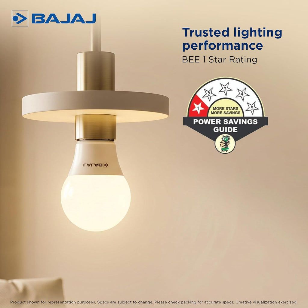 Bajaj Ivora HB LED Lamp 9W CDL Cool Daylight | Energy Efficient | Environment Friendly | Ir, Uv Free | 3.5 Kv Surge Protection | LED B22 Bulb For Home | (Pack Of 20) | 1 Yr Warranty