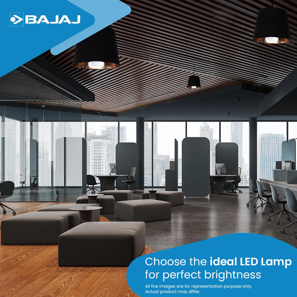 Bajaj Ivora HB HW LED Lamp 60W CDL B22 | Energy Efficient | Instant On | 4 Kv Surge Protection | LED Bulb For Home, Pack of 4