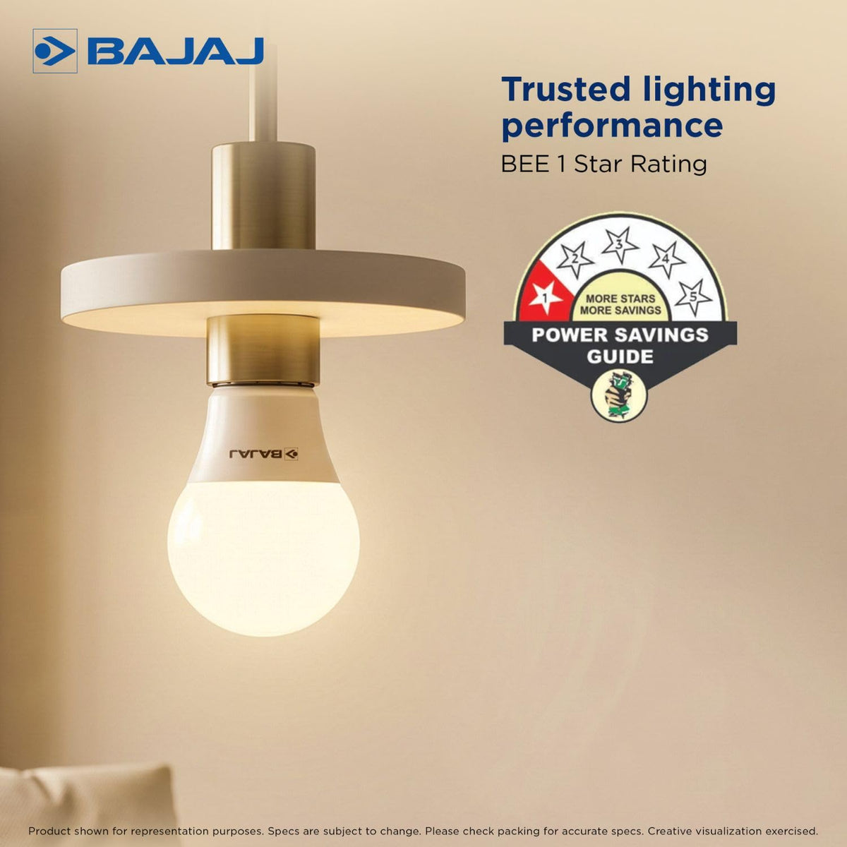 Bajaj Ivora Hb Led Lamp 9W Cdl Cool Daylight | Energy Efficient | Environment Friendly | Ir, Uv Free | 3.5 Kv Surge Protection | Led B22 Bulb For Home | (Pack Of 10) | 1 Yr Warranty