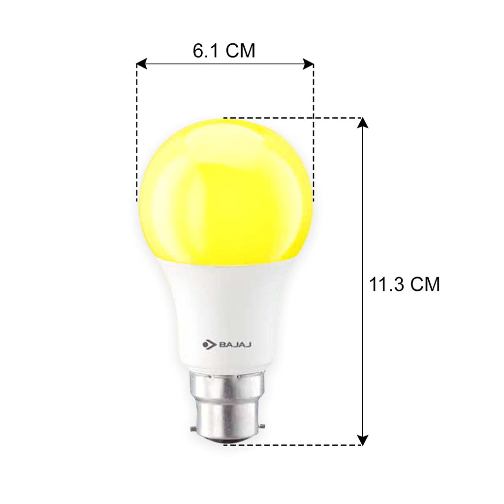 Bajaj Ivora Insect Shield LED 9W Lamp for Indoor and Outdoor Lighting - Yellow, Medium