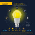 Bajaj Ivora Insect Shield LED 9W Lamp for Indoor and Outdoor Lighting - Yellow, Medium