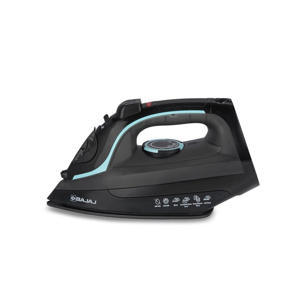 Bajaj MX 45 Steam Aluminium Soleplate Iron | 2000 Watts Power For Faster