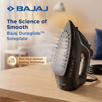 Bajaj MX 45 Steam Aluminium Soleplate Iron | 2000 Watts Power For Faster