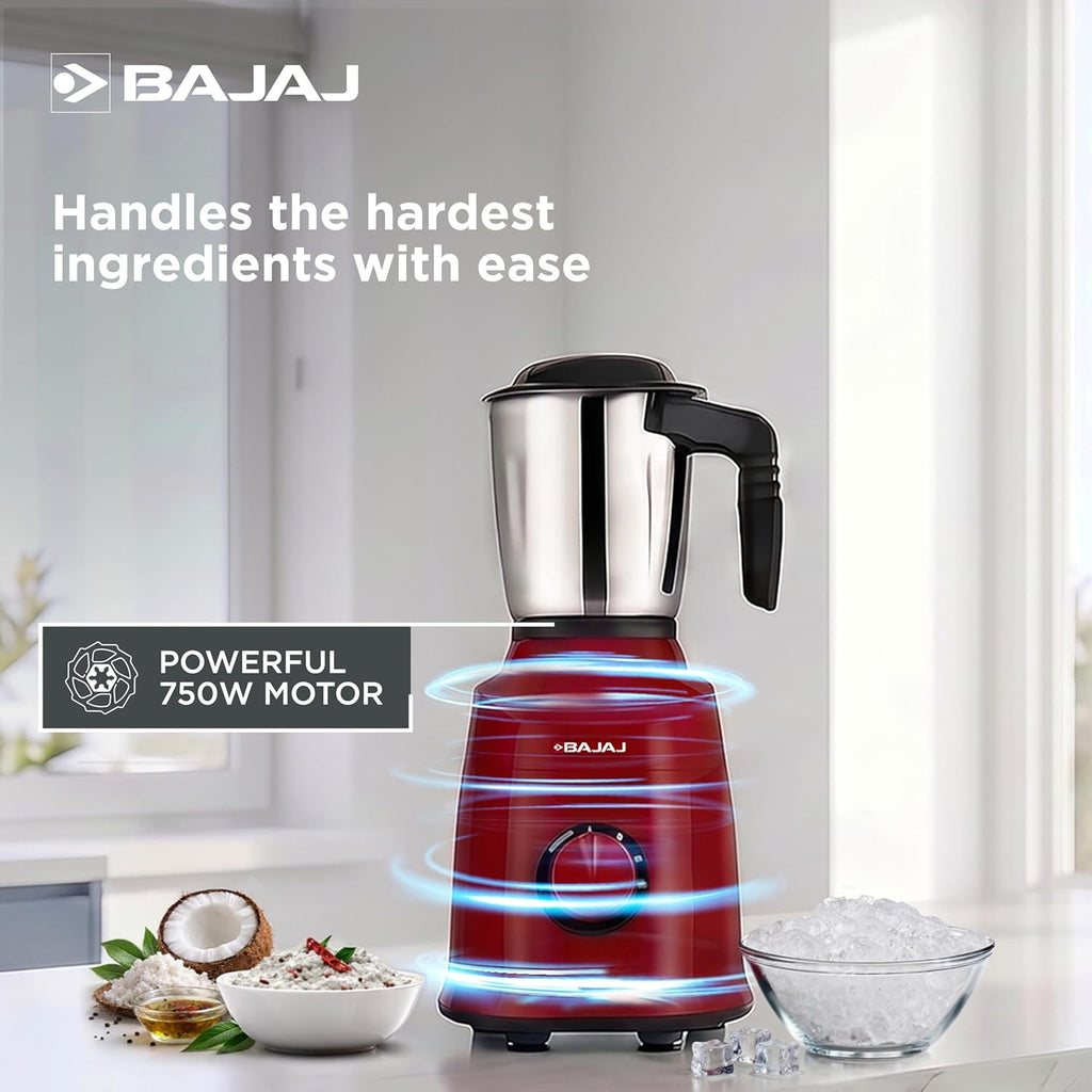 Bajaj Military Series Rex 750W 4 Jar Mixer Grinder