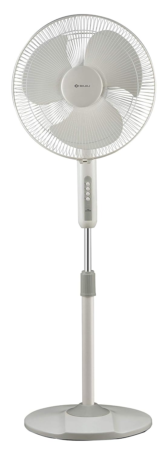 Bajaj Neo-Spectrum 400 MM Pedestal Fan for Home | High Air Delivery | High Speed | Full Copper Motor | Overload Thermal Protector | 2 Yrs Warranty 【Grey】