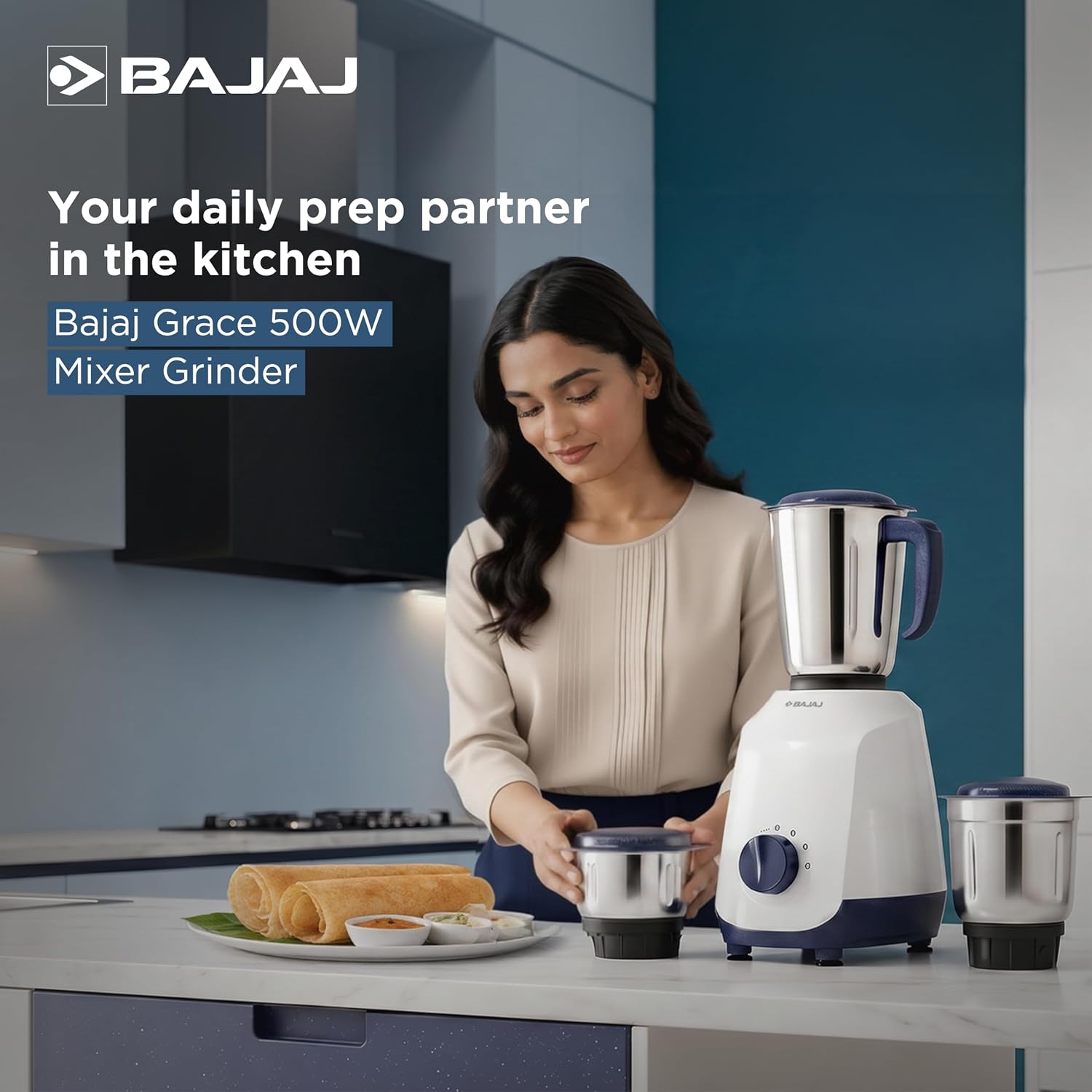 Bajaj Ninja Series Grace 500W Mixer Grinder