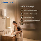 Bajaj Prohot 3 Litre Instant Water Heater | 3KW Vertical Geyser for Bathroom & Kitchen | Fast Heating Element | High Grade SS Tank | Multiple Safety Systems | 2-Yr Product Warranty | White