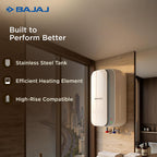 Bajaj Prohot 3 Litre Instant Water Heater | 3KW Vertical Geyser for Bathroom & Kitchen | Fast Heating Element | High Grade SS Tank | Multiple Safety Systems | 2-Yr Product Warranty | White