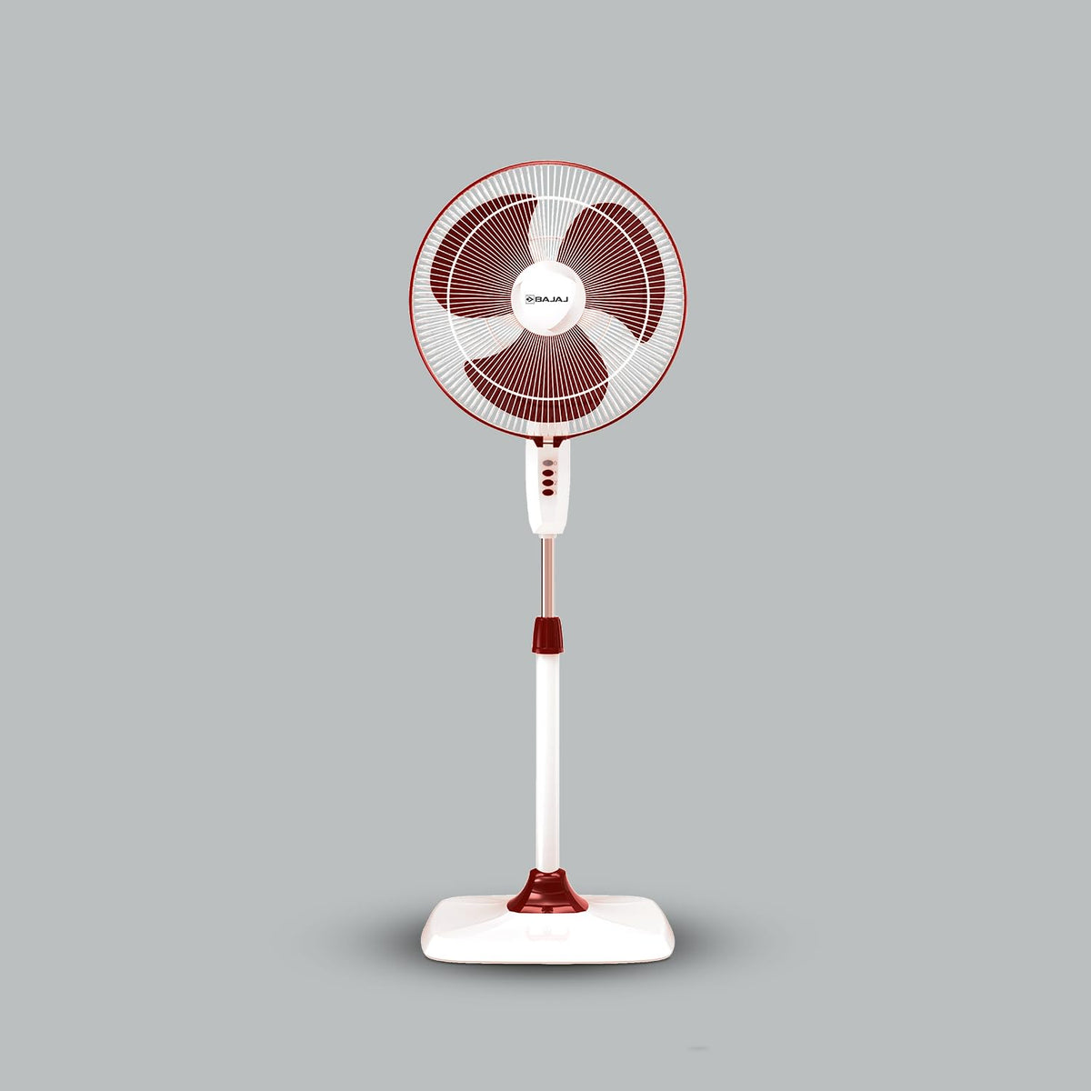 Bajaj Rapido 400 MM Pedestal Fan For Home | Full Copper Motor | High Speed Operation | Overload Thermal Protector | 2 Yrs Warranty 【Wine Red】