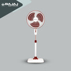 Bajaj Rapido 400 MM Pedestal Fan For Home | Full Copper Motor | High Speed Operation | Overload Thermal Protector | 2 Yrs Warranty 【Wine Red】