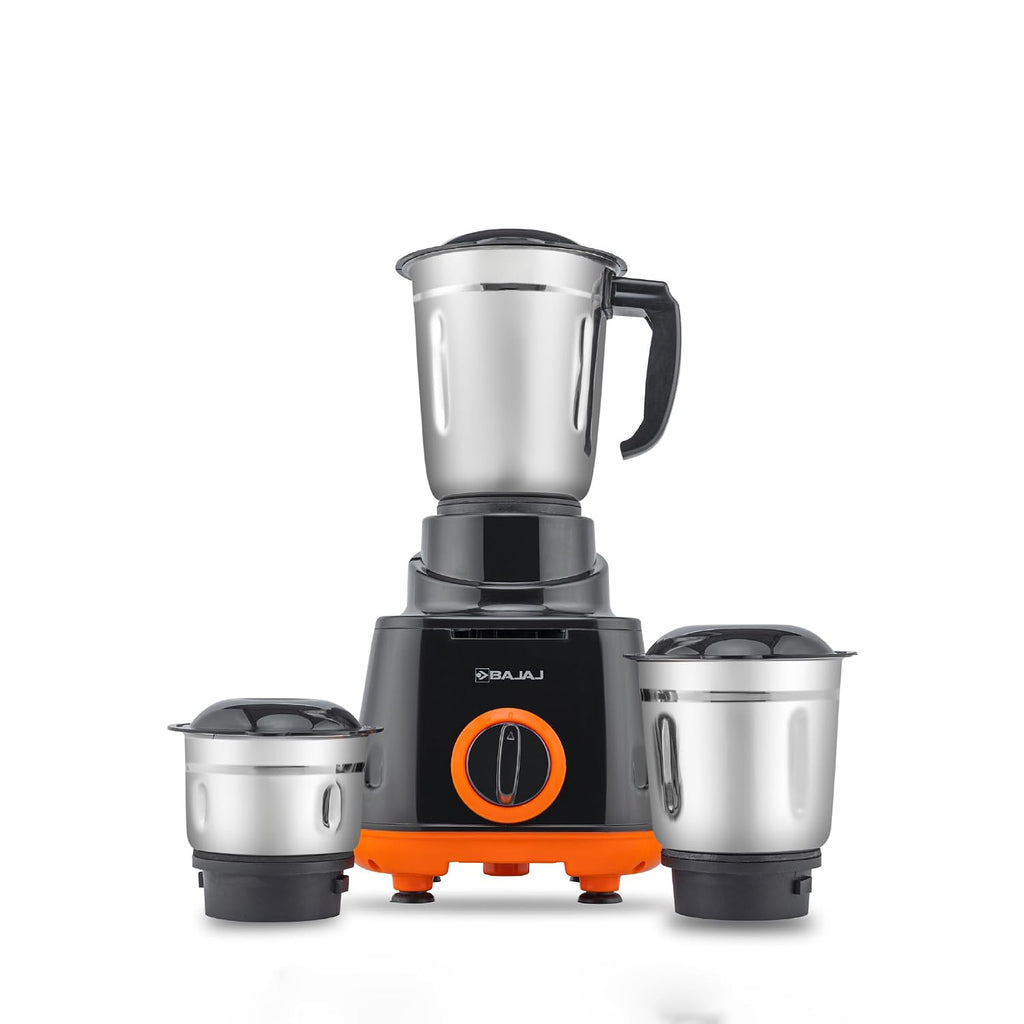 Bajaj Rex 500W Mixer Grinder | 3 Stainless Steel Jars with Multifunctional Blades