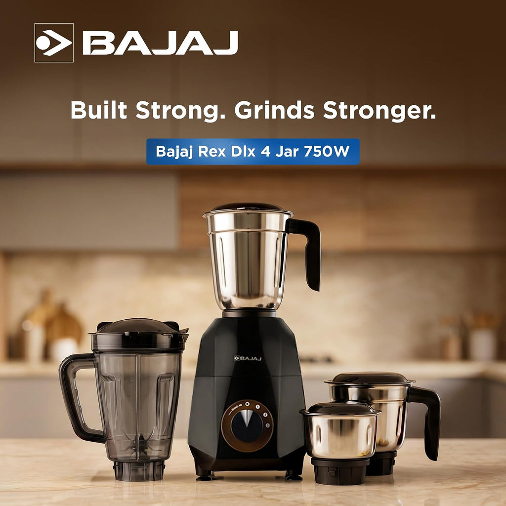 Bajaj Rex Dlx Ninja Series 4 Jar 750W Mixer Grinder