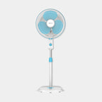 Bajaj Robusto 400mm Oscillating Pedestal Fan for Home | DuraBreezeTM Technology | Surge Protection | 100% Copper Motor | High Air Delivery | Modern Décor | 3 Years Warranty 【Icy Blue & White】