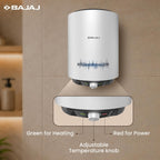 Bajaj Shield Series New Shakti 10L Storage Wall Mount Water Heater For Home, 5-Star Rated Geyser, Child Safety Mode, 7-Yr Tank, 6-Yr Element, 2-Yr Product Warranty,【White & Grey】
