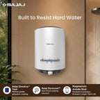 Bajaj Shield Series New Shakti 25L Storage Wall Mount Water Heater for Home, 5-Star Rated Geyser, Child Safety Mode, 10-Year Tank, 6-Year Element, 4-Year Product Warranty (White & Grey)