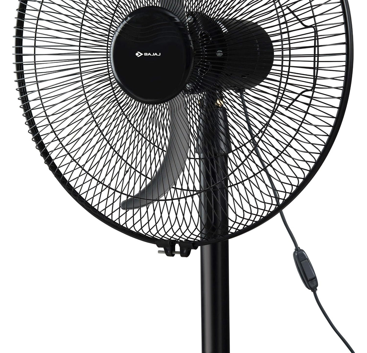 Bajaj Tez MK II Farrata 450 MM Pedestal Fan for Home | High Air Thrust | High Speed | Overload Thermal Protector | Full Copper Motor | 2 Yrs Warranty 【Black】