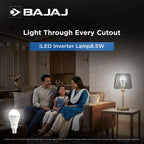 Bajaj iLED 8.5W Rechargeable Emergency Inverter LED Bulb | Cool Day Light | Upto 4 Hours Battery | B22D | (Pack of 4, White)