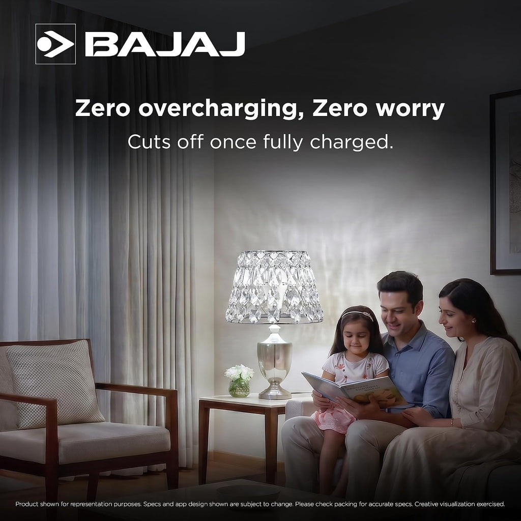 Bajaj iLED 8.5W Rechargeable Emergency Inverter LED Bulb | Cool Day Light | Upto 4 Hours Battery | B22D | (Pack of 1, White)