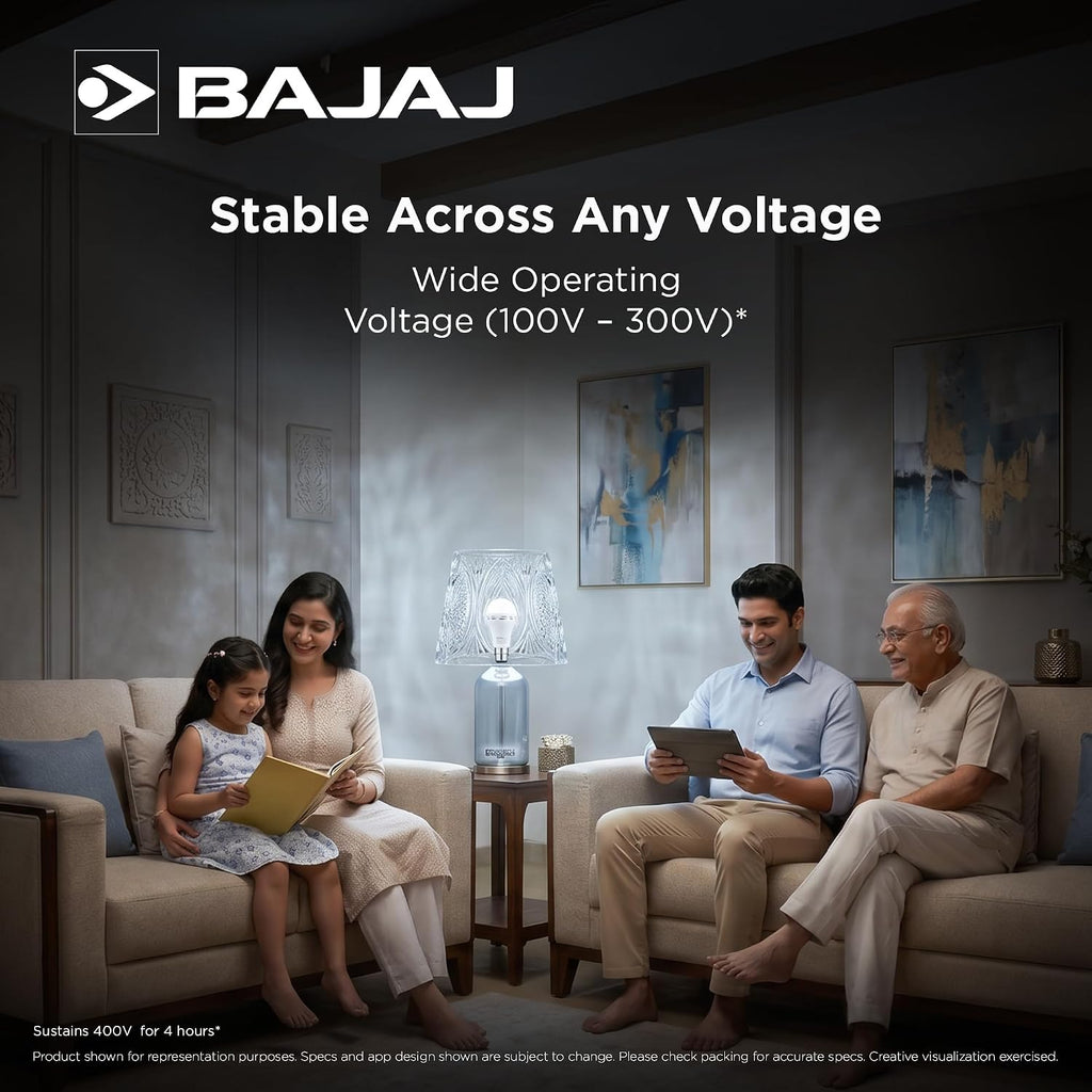 Bajaj iLED 8.5W Rechargeable Emergency Inverter LED Bulb | Cool Day Light | Upto 4 Hours Battery | B22D | (Pack of 4, White)
