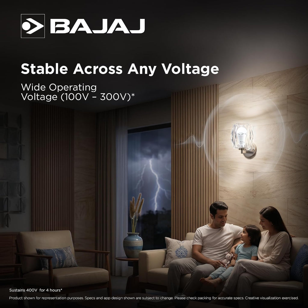 Bajaj iLED 8.5W Rechargeable Emergency Inverter LED Bulb | Cool Day Light | Upto 4 Hours Battery | B22D | (Pack of 4, White)