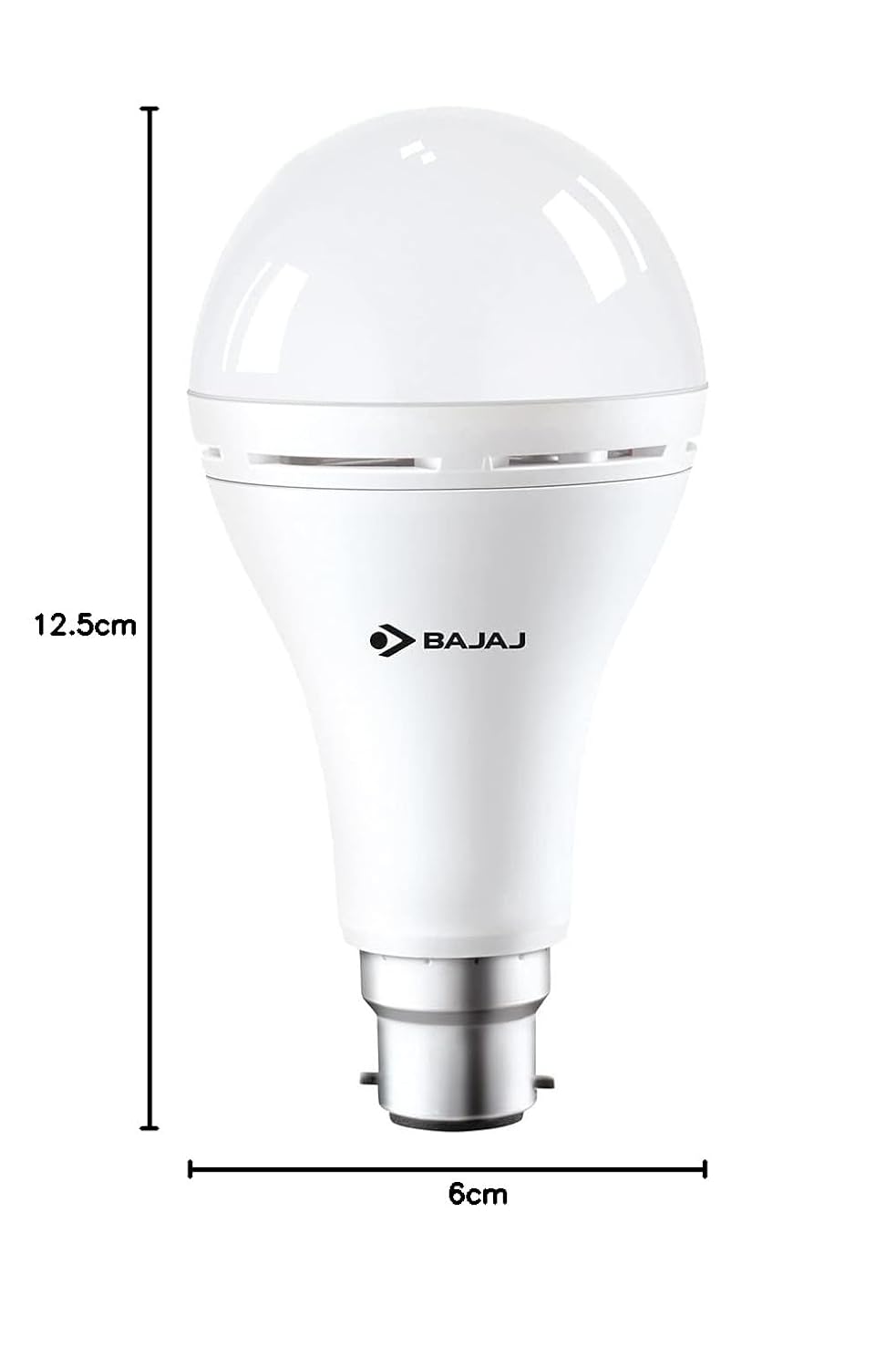 Bajaj iLED 8.5W Rechargeable Emergency Inverter LED Bulb | Cool Day Light | Upto 4 Hours Battery | B22D | (Pack of 1, White)