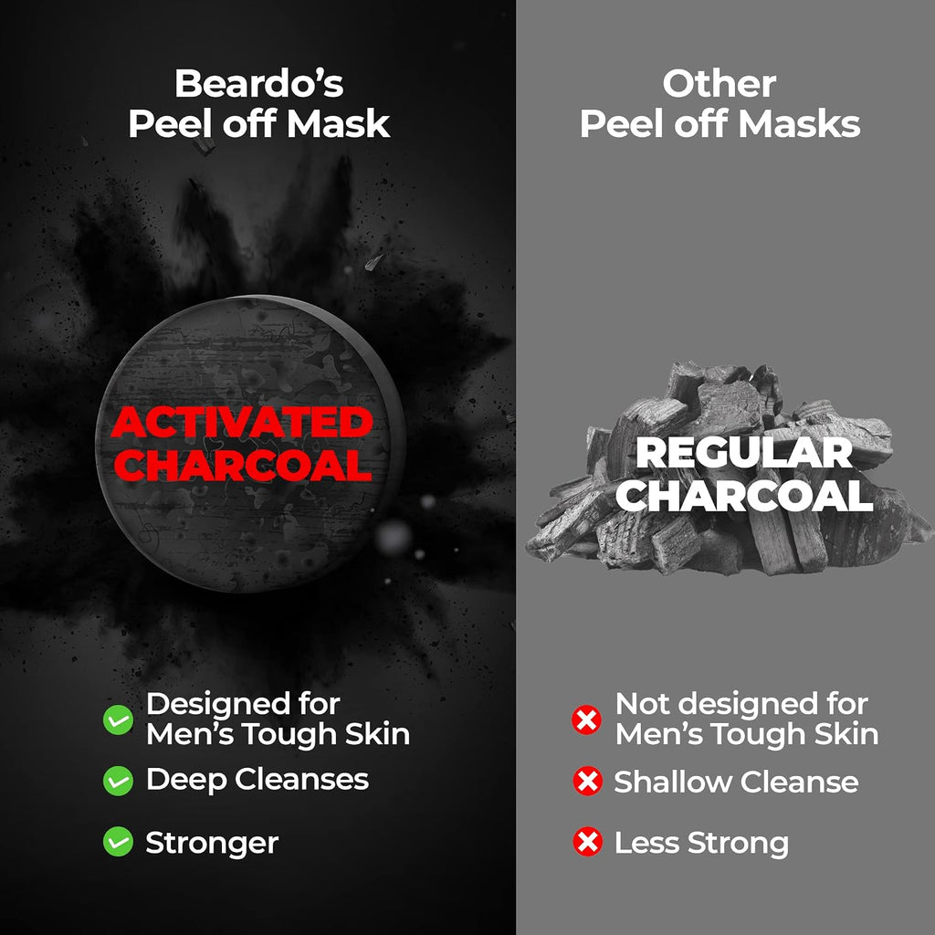 Beardo Activated Charcoal Peel Off Mask for Men, 100g