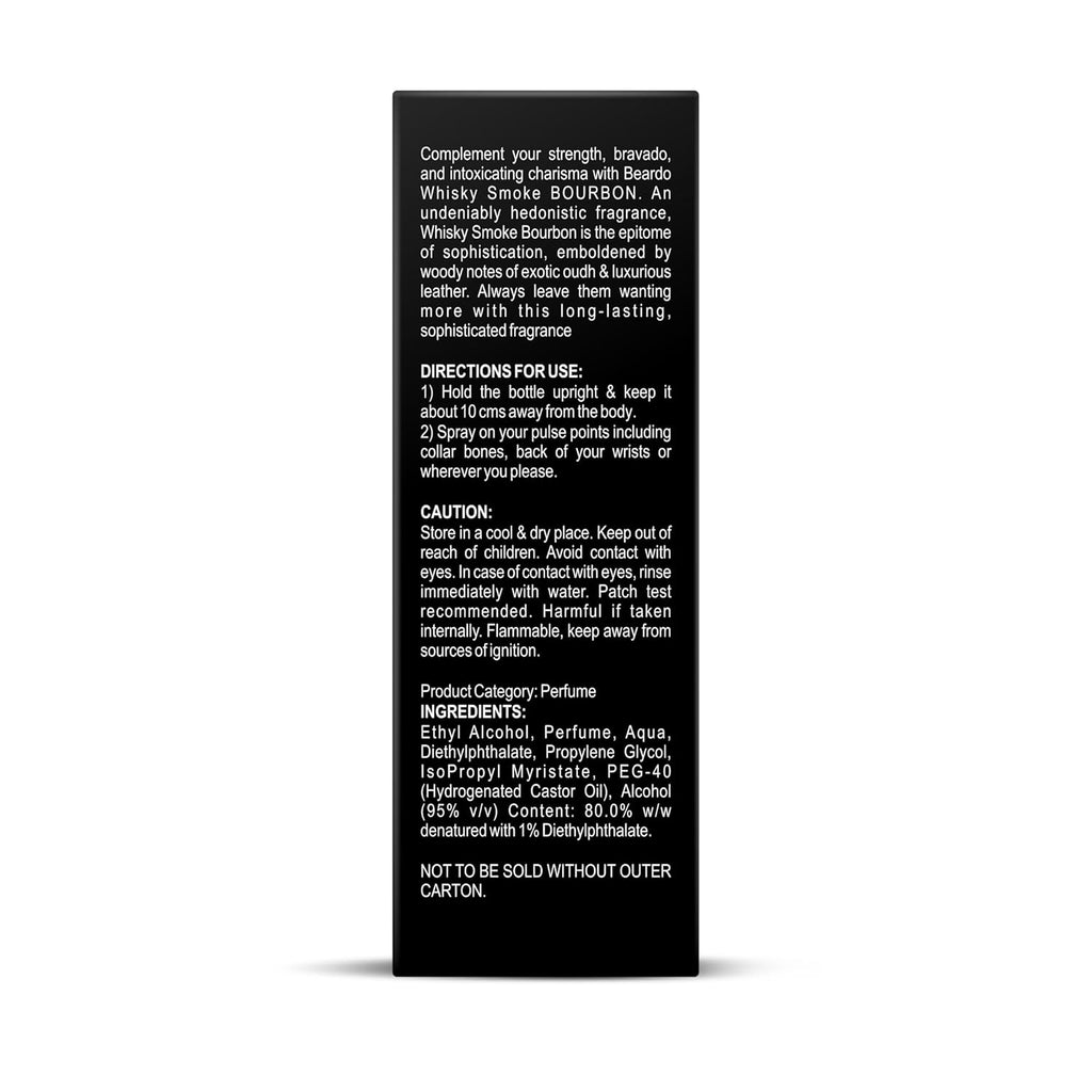 Beardo Whisky Smoke Bourbon Perfume For Men, 50ml