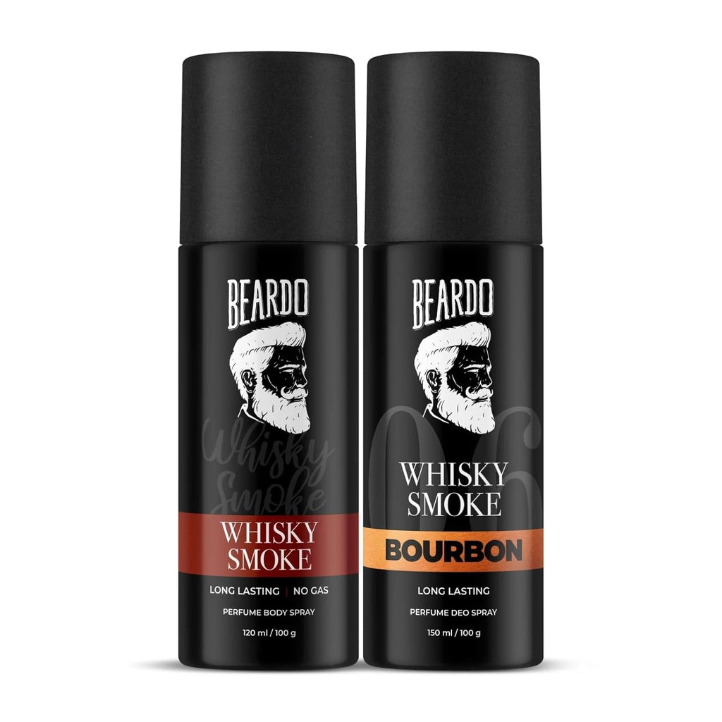 Beardo Whisky Smoke & Bourbon Perfume Body Spray (Set of 2)