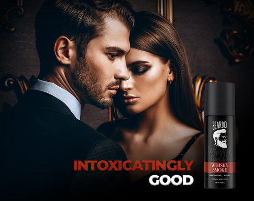 Beardo Whisky Smoke & Bourbon Perfume Body Spray (Set of 2)