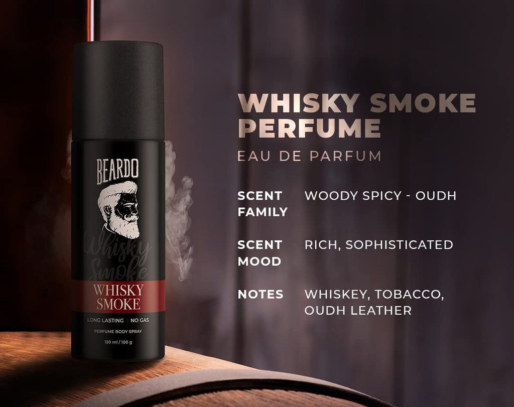 Beardo Whisky Smoke & Bourbon Perfume Body Spray (Set of 2)