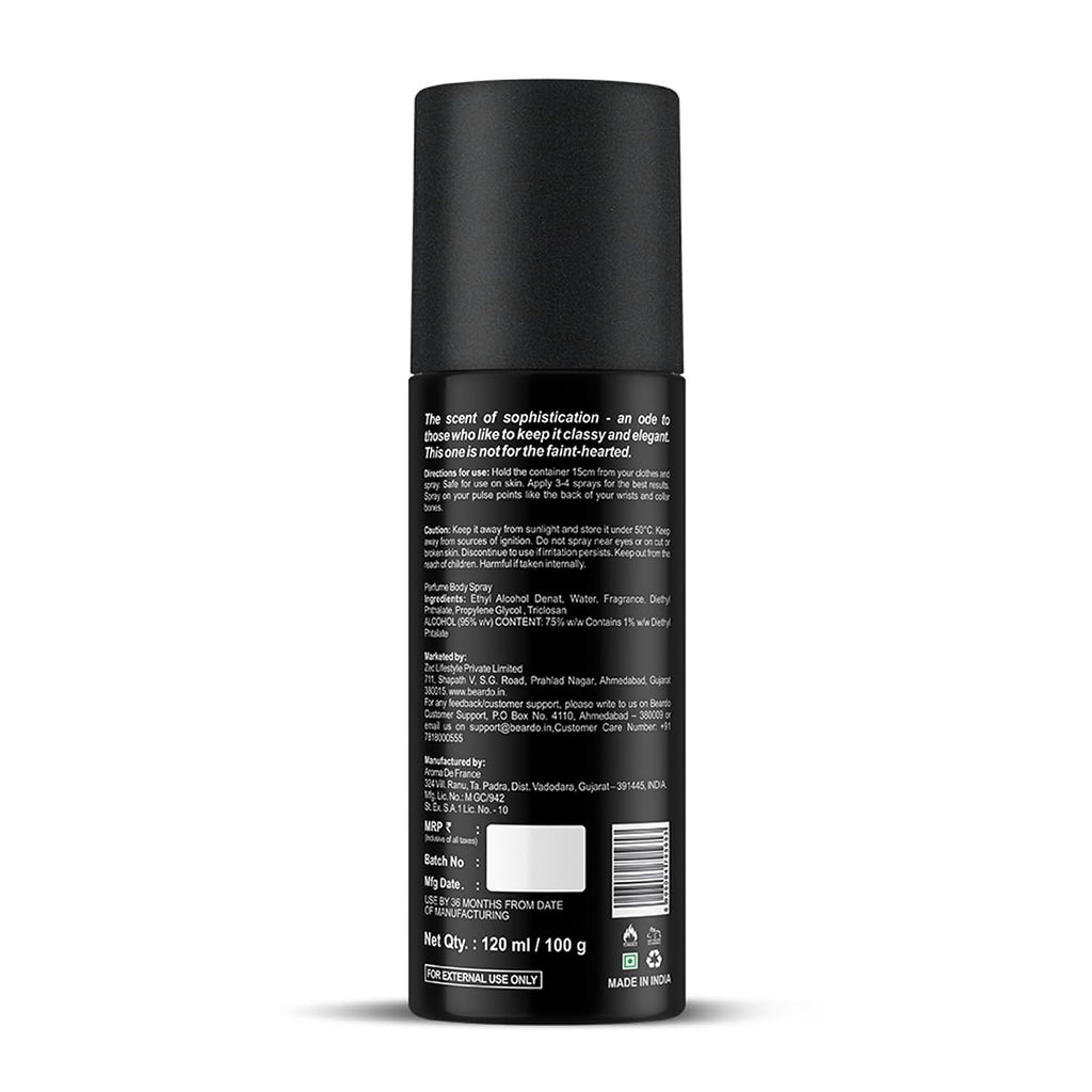 Beardo Whisky Smoke & Bourbon Perfume Body Spray (Set of 2)