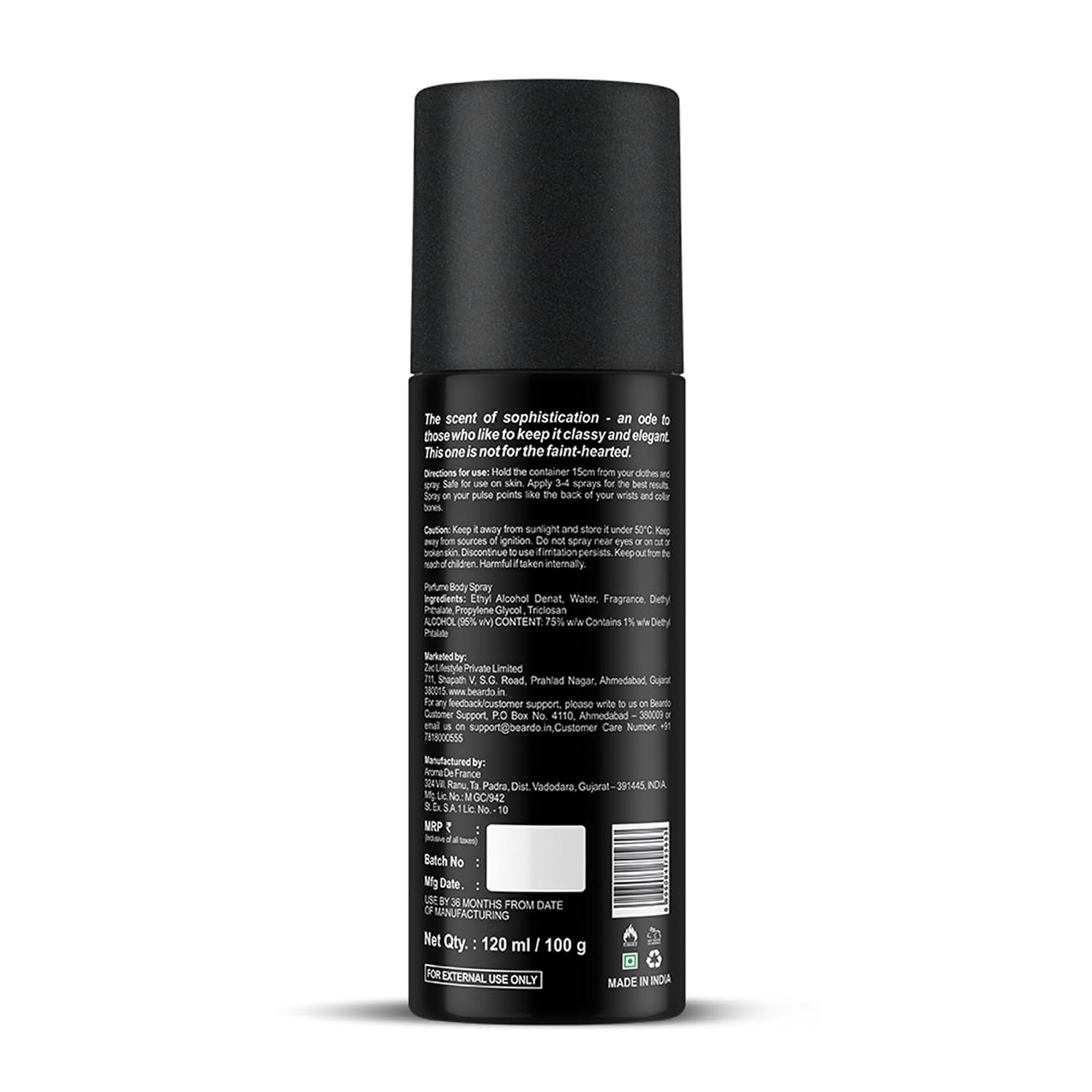 Beardo Whisky Smoke & Bourbon Perfume Body Spray (Set of 2)