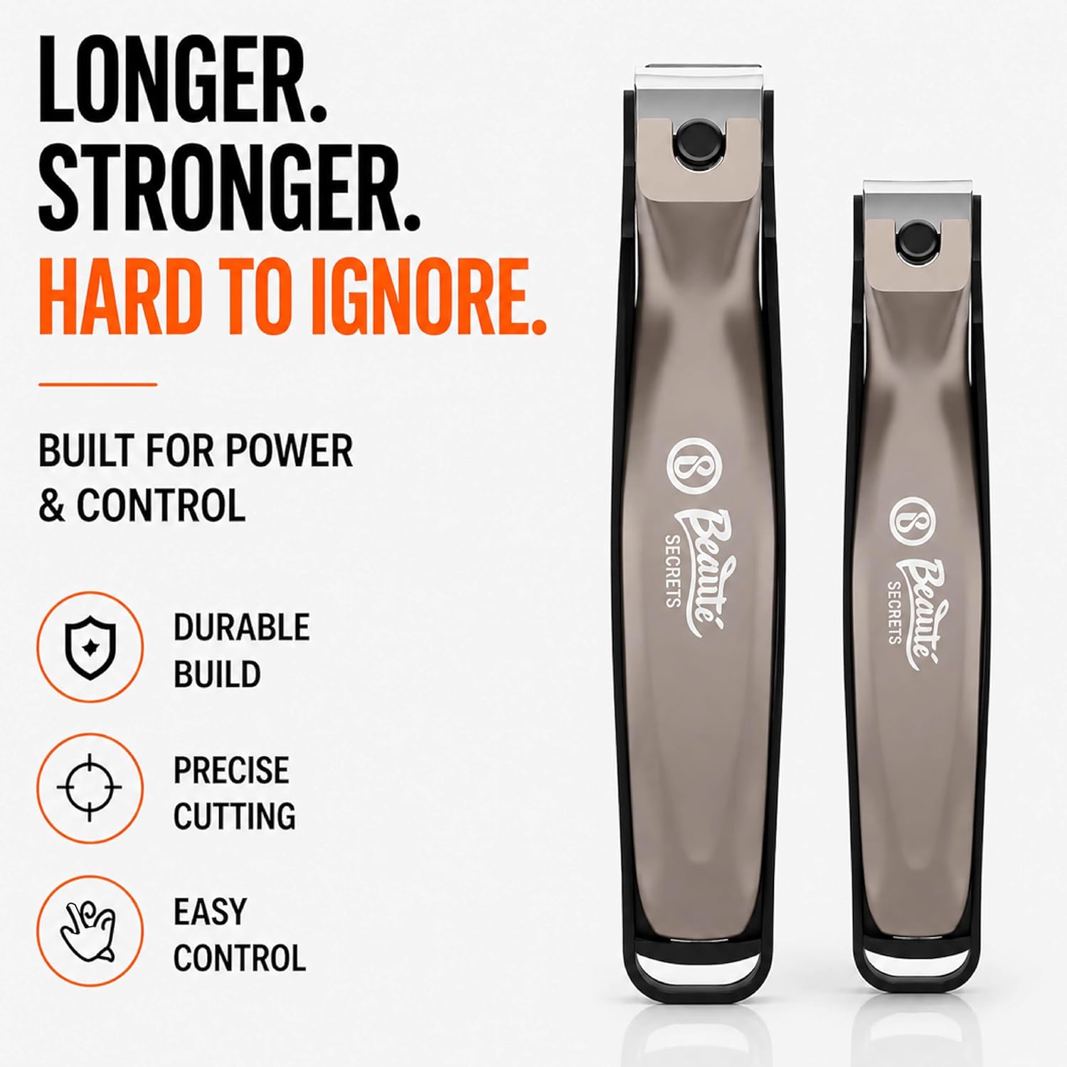 Beauté Secrets 2 Pieces Nail Cutter Set with Catcher