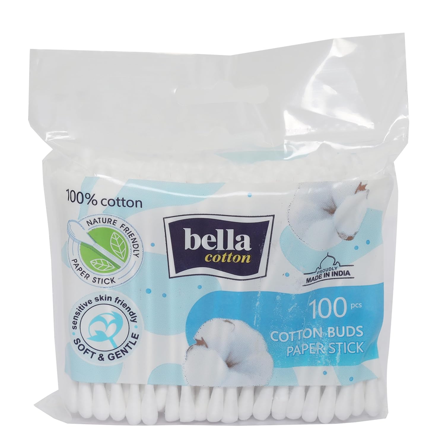 Bella Cotton Buds Foil 100 nos Pouch