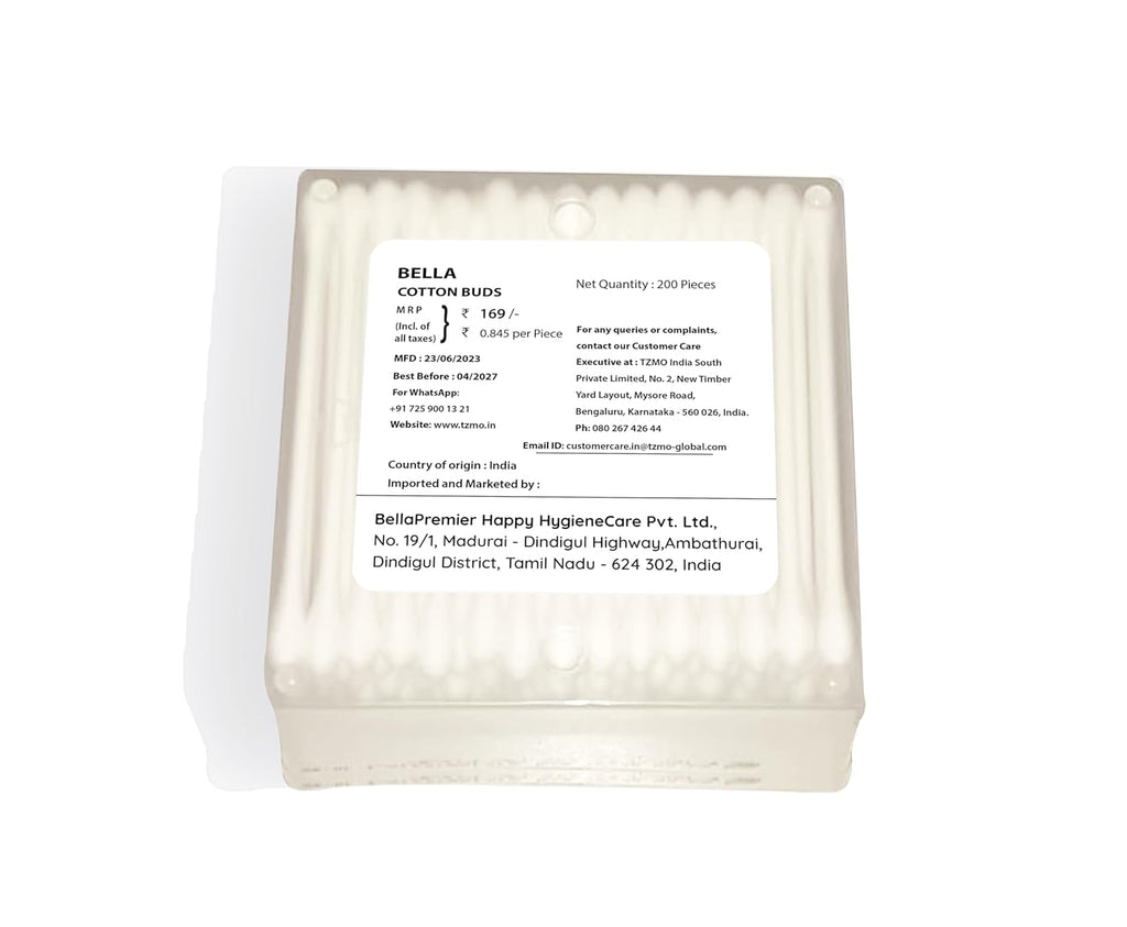 Bella Cotton Papre stick Buds/Swabs 200 pcs