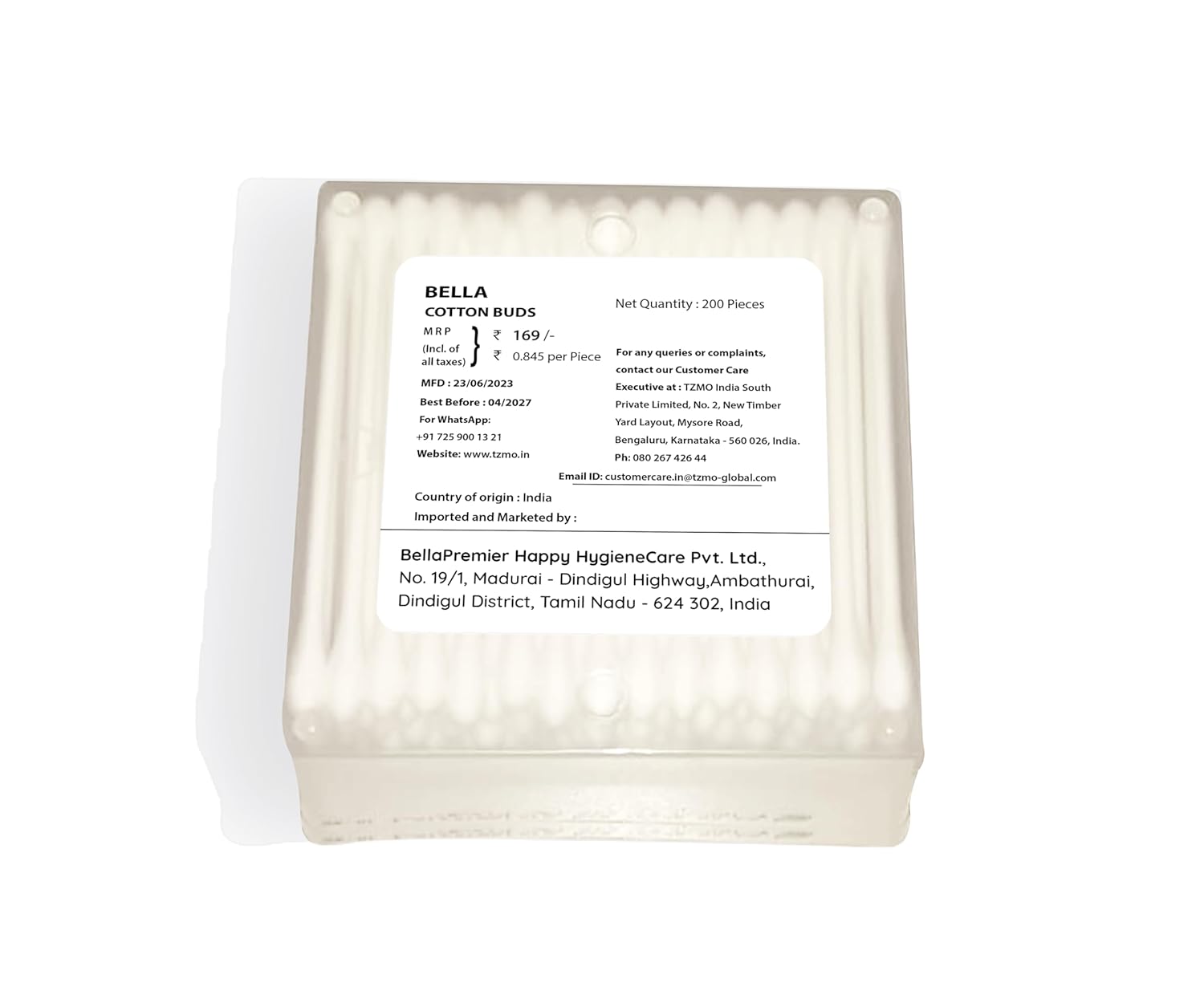 Bella Cotton Papre stick Buds/Swabs 200 pcs