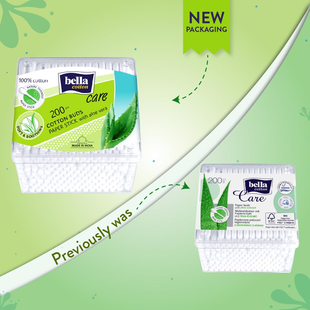 Bella Cotton Papre stick Buds/Swabs 200 pcs