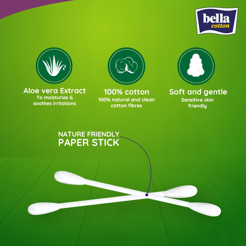 Bella Cotton Papre stick Buds/Swabs 200 pcs