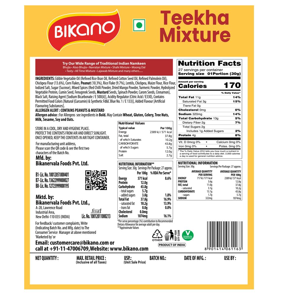 Bikano Teekha Mixture 800g