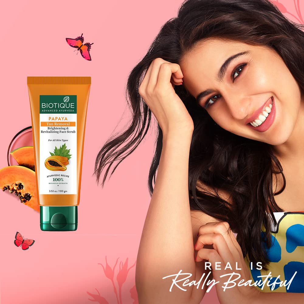 Biotique Papaya Tan Removal Brightening & Revitalizing Face Scrub 100g