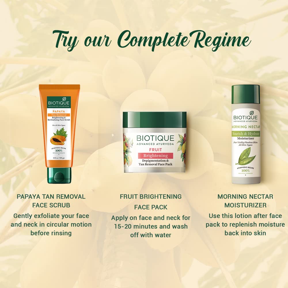 Biotique Papaya Tan Removal Brightening & Revitalizing Face Scrub 100g