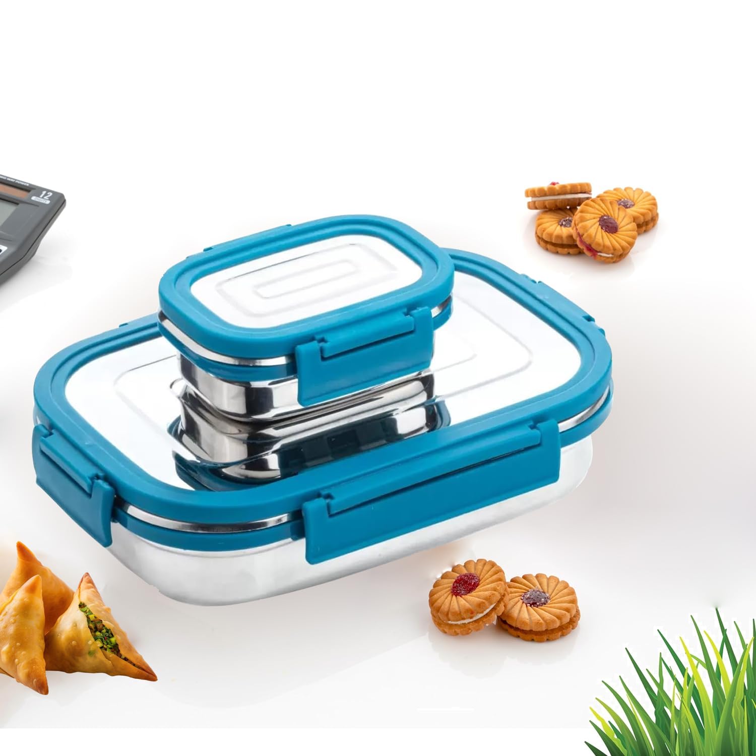 Blluex Stainless Steel Lunch Box |100% Leak Proof |Lunch Box