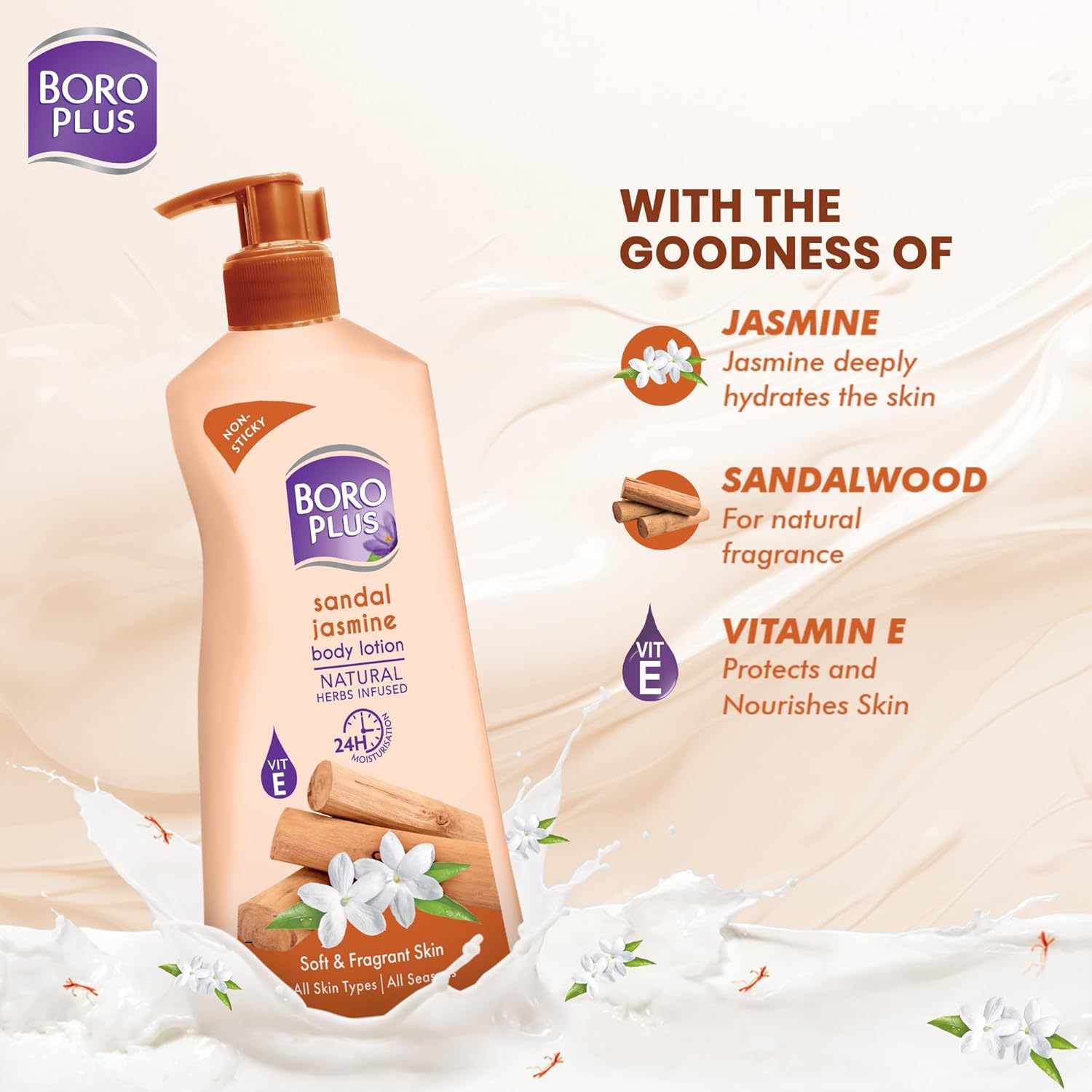 BoroPlus Sandal & Jasmine Body Lotion 400 ml
