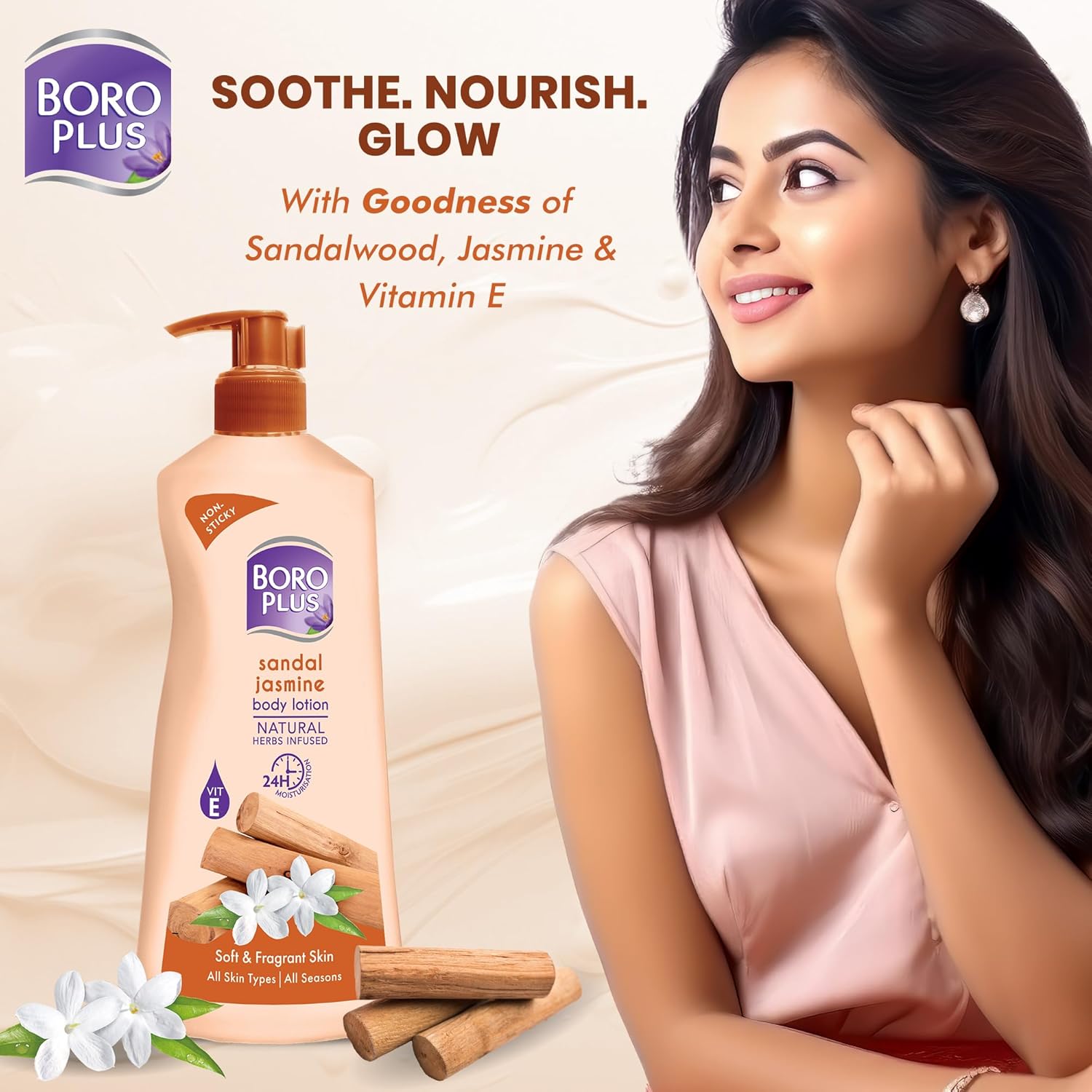 BoroPlus Sandal & Jasmine Body Lotion 400 ml