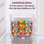 Borosil Chef Delite 260 Watts Electric Chopper for Kitchen, Twin Blade Technology, 500 ml