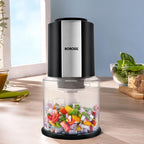 Borosil Chef Delite 300 Watts Electric Chopper for Kitchen, Twin Blade Technology, 600 ml