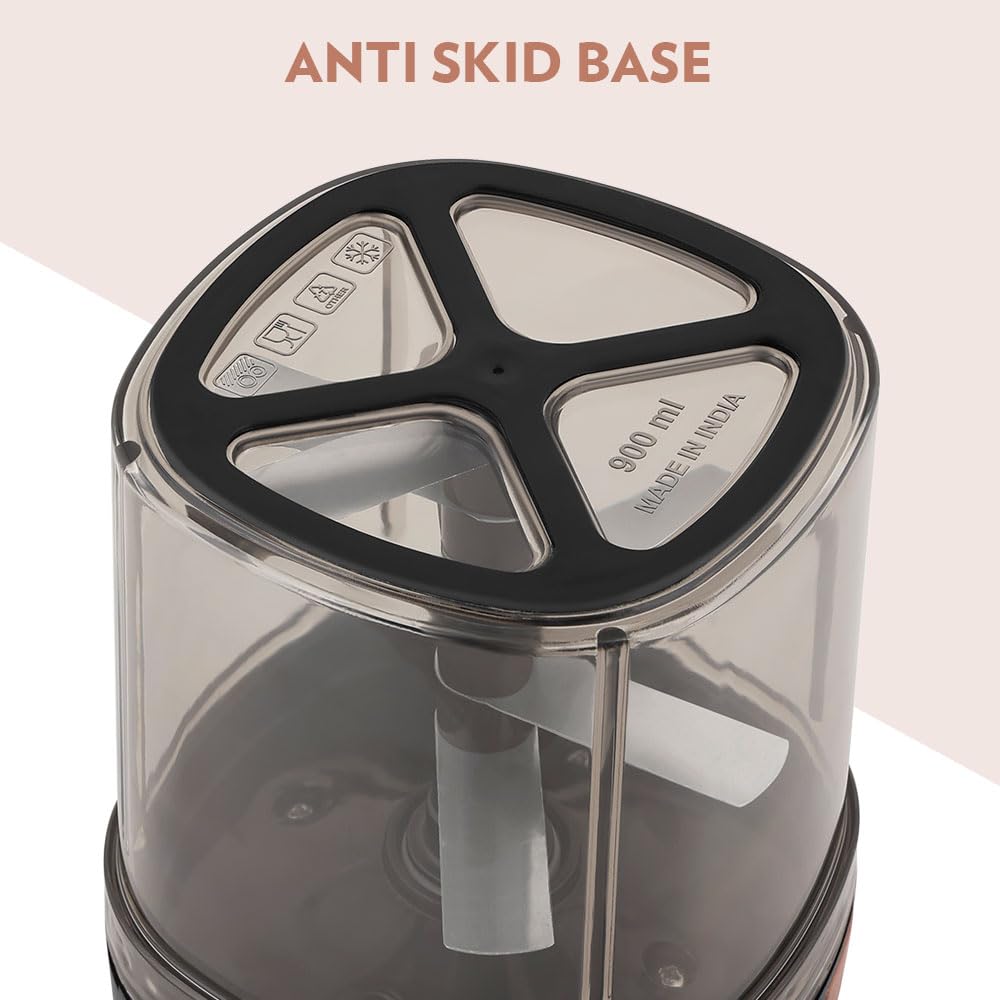 Borosil EazyPull Chopper with 6 Blades 900 ml Chopping Bowl